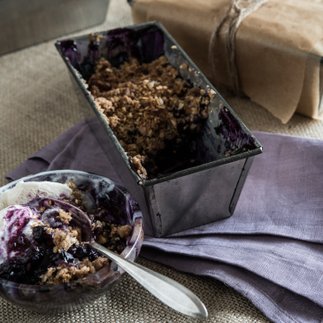 Blueberry crumble